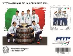 Serie tematica “lo Sport” dedicata alla vittoria italiana della Coppa Davis - (Foglietto)