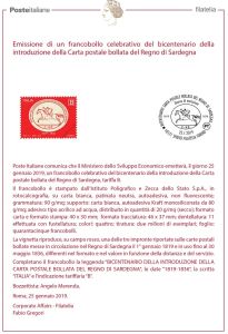 Carta postale bollata del Regno di Sardegna