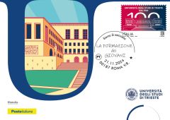 Cartolina filatelica Università degli Studi di Trieste, nel centenario della fondazione