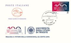 Busta primo giorno Università degli Studi di Trieste, nel centenario della fondazione