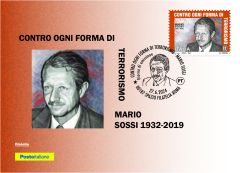 Cartolina filatelica dedicata a Mario Sossi