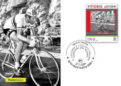 Cartolina filatelica Vittorio Adorni 