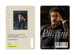 Tessera filatelica Giacomo Puccini