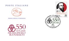 Busta primo giorno “Michelangelo Buonarroti,”