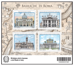 Francobolli "Le Basiliche di Roma" (foglietto)