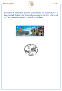 150 Anni di Relazioni Diplomatiche Italia Perù 